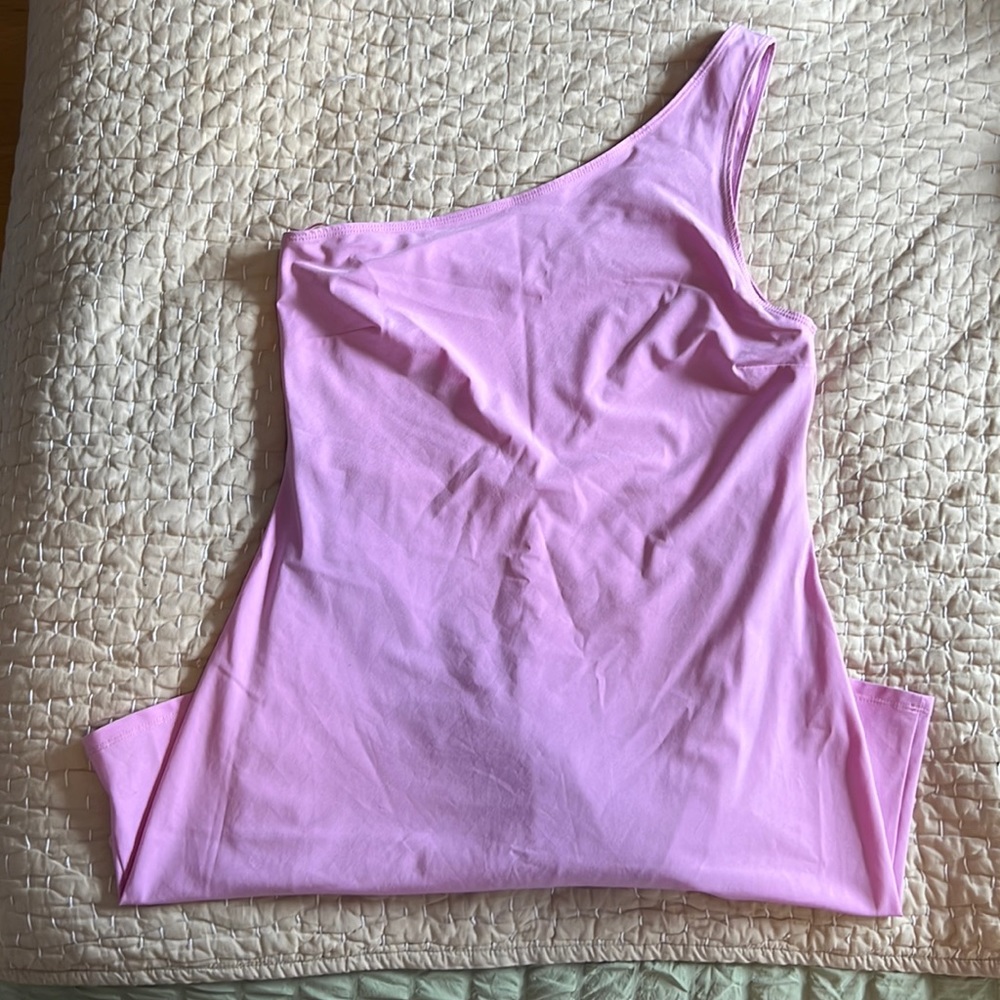 Abercrombie & Fitch women’s athletic tennis dress, Pink, one shoulder detail